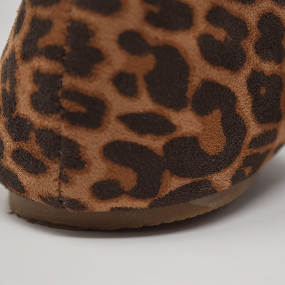 Torrid Leopard D'Orsay Flat 10 W Animal Print Shoe Ballet Slip On Closed Toe - Picture 9 of 11